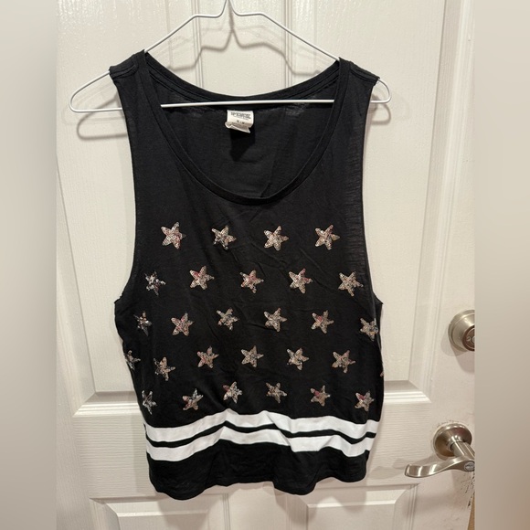 Victoria's Secret Black Star Tank Top - Picture 1 of 3